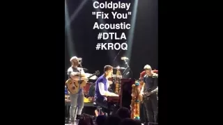 [11/13/15] Coldplay on KROQ's snapchat @ The Belasco Theater