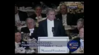 George W Bush's Al Smith dinner speech 2000 .FUNNY!