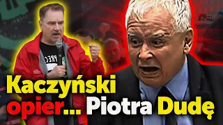 Kaczyński opier... Piotra Dudę. Wielka klapa demonstracji prezesa w Warszawie.