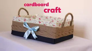 Why buy expensive baskets at the store when you can recycle a used cardboard box! cardboard craft !