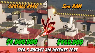 Crotale R440 Vs Sea RAM Air Defense Test | Modern Warships