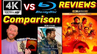 DUNE Part 2 4K & American Sniper 4K UltraHD vs Blu Ray Image Comparison Reviews & SteelBook Unboxing