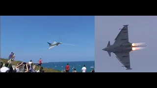 Spanish Top Gun Maverick: Captain Quijano onboard his Eurofighter at the 2023 air-show over Gijón.