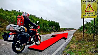 Bad Roads, Big Waves and pouring Rain on a Honda Dominator 650 Adventure Motorcycle! /11
