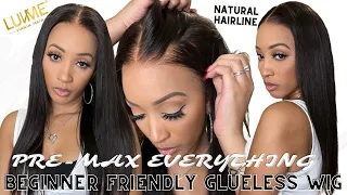 Super Natural Hairline 20" Silky Straight Glueless 13x4 Lace Front Wig | Luv Me Hair