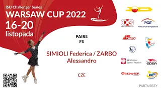 #4 Federica SIMIOLI / Alessandro ZARBO CZE Pairs FS - CS Warsaw Cup 2022