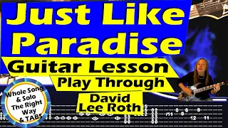 Just Like Paradise Guitar Lesson by David Lee Roth