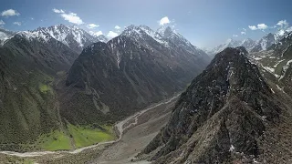 Alamedin Gorge in April. Kyrgyzstan.