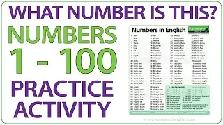 What number is this? Numbers 1-100 English practice activity