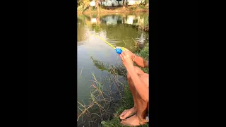 Boy Catches Fish...With A Toy Fishing Pole || ViralHog