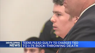 Teens plead guilty to charges tied to I-75 rock-throwing death