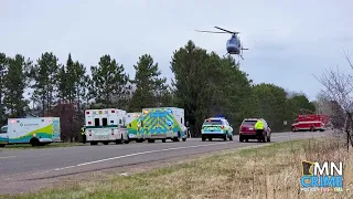 Pine City, MN Major Accident, Three Medical Helicopters Requested - April 20, 2021