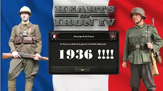LA FRANCE DÉJÀ PRÊTE EN 1936 ??! GAMEPLAY HOI4 FR 2022 !! LA FRANCE NE CÈDE RIEN A L'ALLEMAGNE !!