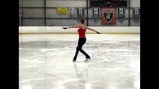 My figure skating warmup: cross rolls, one foot slaloms, power stroking, edge glides, chasses, ...