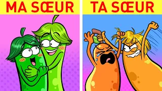 Ma sœur vs Ta sœur || Farces amusantes entre les frères et les sœurs || M. et Mme Poire