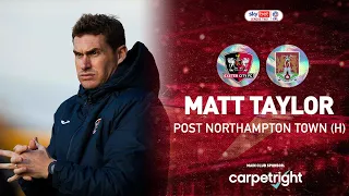 💬 Matt Taylor post Northampton Town (H) | Exeter City Football Club