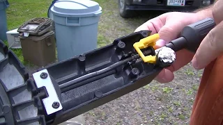 fixing/improving the harbor freight 10" sliding compound miter saw table release lever