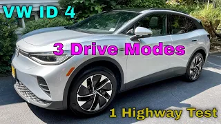 VW ID.4 Highway Efficiency test - What is the Best Drive Mode?