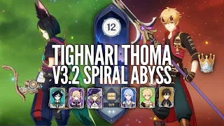 C1 Tighnari Spread w/Lisa & C6 Thoma Burgeon w/Ayato - V3.2 Spiral Abyss Floor 12 Genshin Impact