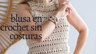 BLUSA A CROCHET SIN COSTURAS (English Subtitles)