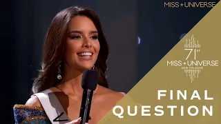 Miss Universe Venezuela's FINAL QUESTION! (71st MISS UNIVERSE)