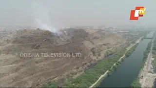 Massive Fire Breaks Out At Ghazipur Dumping Yard In Delhi | Watch Drone Visuals