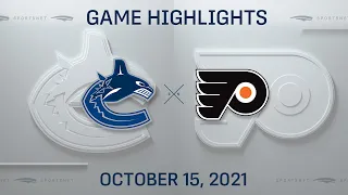 NHL Highlights | Canucks vs. Flyers - Oct. 15, 2021