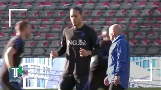 WATCH: Virgil van Dijk and Memphis Depay TRAIN with the Netherlands BEFORE facing Belgium