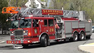 Scarsdale FD Ladder 28 & Car 2432 Responding