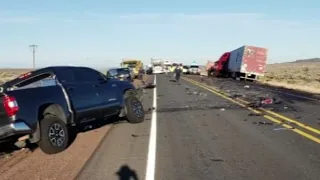 Pickup driver dead after veering into semi on Hwy 20 in Deschutes Co.