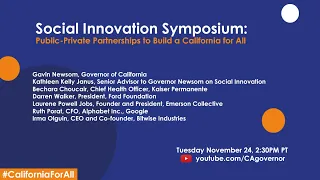 Social Innovation Symposium: Public-Private Partnerships to Build a California for All