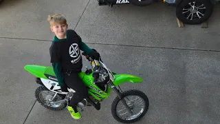 How to start a Kawasaki KLX110 dirt bike