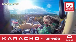 VR Roller Coaster - KARACHO Tripsdrill VR180 | on-ride POV - front view Oculus