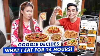 GOOGLE DECIDES WHAT I EAT FOR 24 HOURS + GIVEAWAY WINNERS | HASH ALAWI