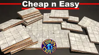 Dungeon Tiles Challenge! Cheap Cardboard Tiles with Bard’s craft