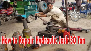 Amazing Restoration of Hydraulic Jack 50 Ton | How to Repair Hydraulic Jack with Small Tools