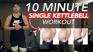 10 MIN: FAT BURNING Kettlebell Workout (No Repeat)
