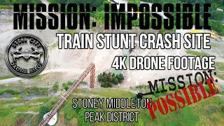 MISSION IMPOSSIBLE 7 SET + TRAIN CRASH WRECKAGE 4K DRONE