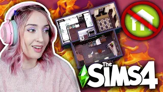Building the smallest house possible for 8 sims using ONLY custom content