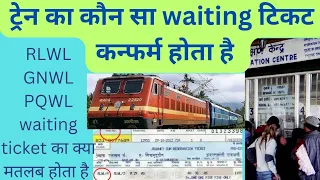 Waiting Ticket कौन सा लेना चाहिए। GNWL RLWL PQWL TQWL का क्या मतलब होता है #Train Ticket