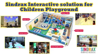 Cartoony Safari Themed Interactive Indoor Playground with Sindrax Interactive Projection Game