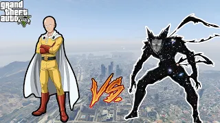 GTA 5 -Saitama (One Punch Man) vs Cosmic Garou SUPERHERO BATTLE