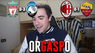 HANNO VINTO GLI ALLENATORI! GASPERINI MI HA FATTO GODERE!!! Liverpool Atalanta 0-3 / Milan Roma 0-1