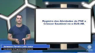 Registro das Atividades do PSE e Crescer Saudável no e-SUS AB