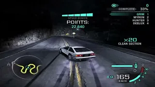 Trying to drift at insane angles NFS Carbon drift