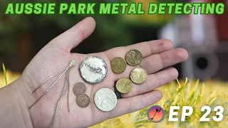 Swinging in a Park After Dark - Australian Park Metal Detecting 2024 - Minelab Equinox 800