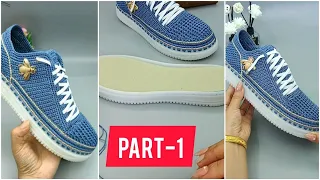 AMAZING💕 Skillful hand knitting Shoes for beginners #P1