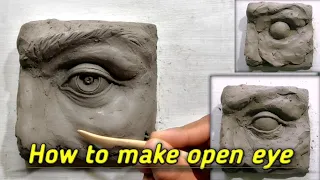 How to make eye with clay | Open eye making with clay | sculpting tutorial | human eye sculpting