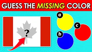 Can You Guess The Missing Color of the Flag? 🎨 | Country Quiz 🚩
