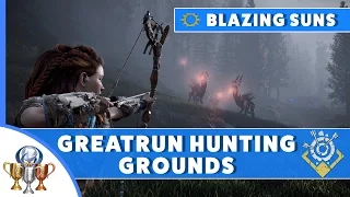 Horizon Zero Dawn Blazing Sun Trials Guide - Greatrun Hunting Grounds (Parts, Pace, Tie Down)